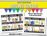 Mini Word Wall {September} for the Writing Center - Interactive!