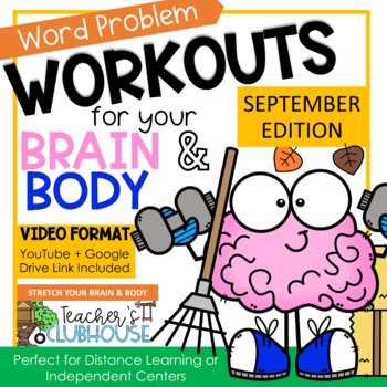 Preview of Fall Word Problems Workout - Math and Movement