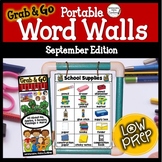 September Word Walls: Back to School, Apples, Five Senses,
