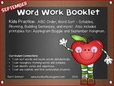 September + October Word Work Activity Booklet
