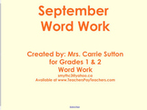 September Word Work: SMARTNotebook