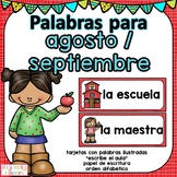 Vocabulary August and September in SPANISH