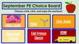 September Workout Choice Board