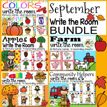 Preview of September Write the Room Bundle
