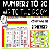 September Write the Room Numbers to 20 math center