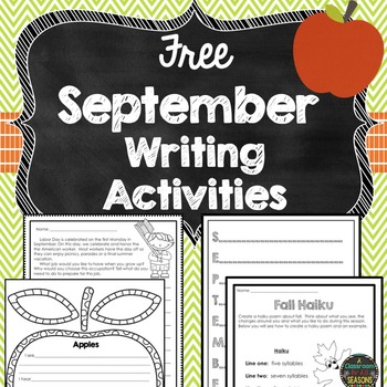 September Writing Activities by A Classroom for All Seasons | TPT
