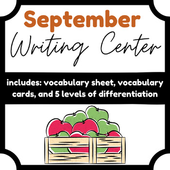 Preview of September Writing Center Differentiated for Primary Grades
