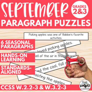 Preview of September Writing Center | Paragraph Writing | 2nd Grade