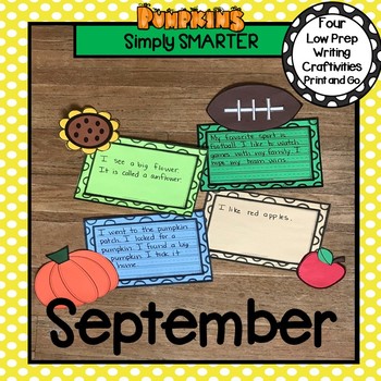 Preview of September Writing Cut and Paste Craftivities