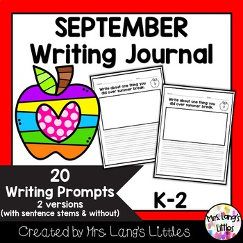 September Writing Journal by Mrs Langs Littles | TPT