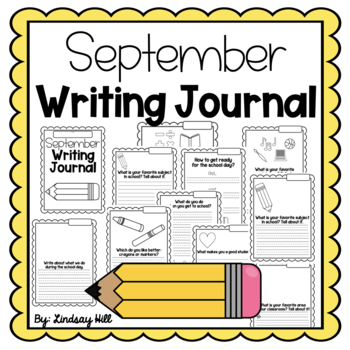 September Writing Journal by Lindsay Hill | TPT