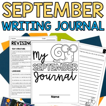 Preview of September Writing Journal | Fall Writing Prompts | Fall Writing Activities