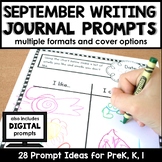September Writing Journal Prompts for Preschool and Kindergarten