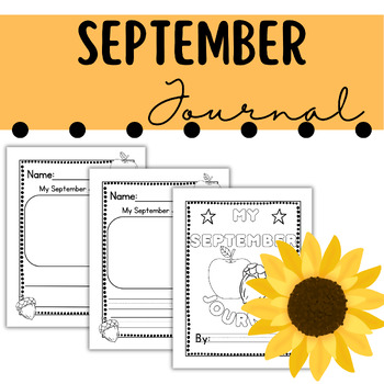 Preview of September Writing Journal & Tools for Preschool, Pre-K, & Kindergarten Students