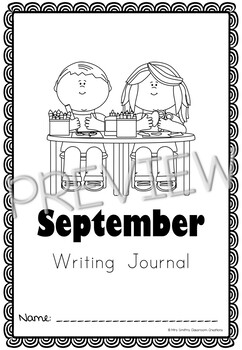 September Writing Journal (booklet) by Mrs Smiths Classroom Creations