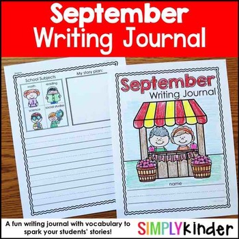 September Writing Journals by Simply Kinder | TPT