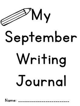Preview of September Writing Journals Kindergarten