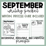 September Writing Packet | Labor Day | 6 Prompts | Writing