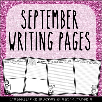 September Writing Pages by Katie Jones | Teachers Pay Teachers