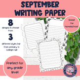 September Writing Paper | September Writing Paper with Dra