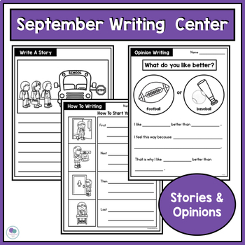 September Writing Prompts And Centers For Kindergarten And 1st Grade