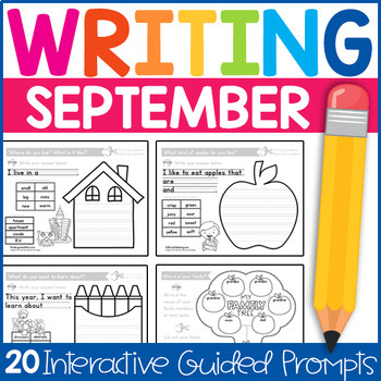 Preview of Kindergarten Writing Prompts: Interactive & Guided Writing for September