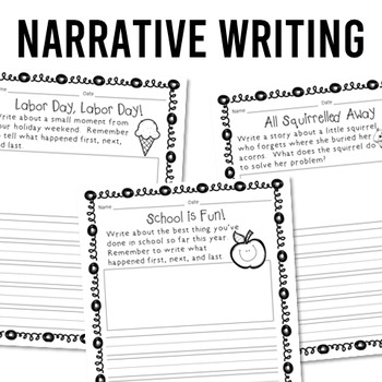 September Writing Prompts - Kindergarten, 1st grade, 2nd grade - PDF ...