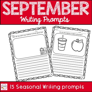 September Writing Prompts Primary by PrintablePrompts | TpT