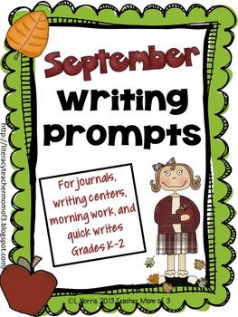 September Writing Prompts for Journals and More! by TeacherMomof3