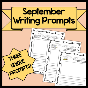 September Writing Prompts for Primary Grades! {Print and Go!} | TPT