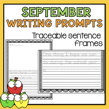 September Writing Prompts with Sentence Frames | Fall Themed Writing ...