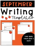 September Writing Templates - 1-inch and 3/4 inch lines