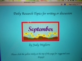 September Writing or Research Topic Promethean Board Flipchart