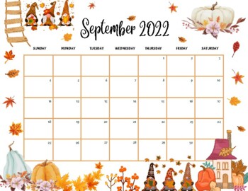 editable september calendar teaching resources tpt