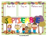 September calendar Flash cards English&Spanish