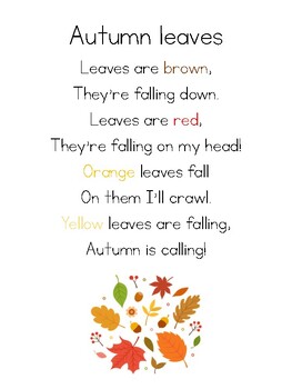 September songs and poems by easterinkinder | TPT