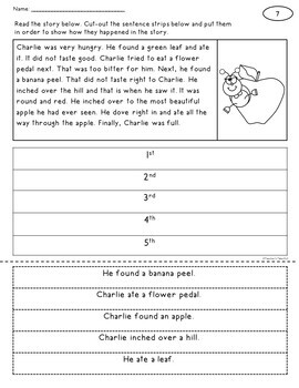 Sequence Cut and Paste Worksheets by Teacher's Take-Out | TpT