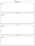Sequence Graphic Organizer - Flow Chart - 4 with Transitio