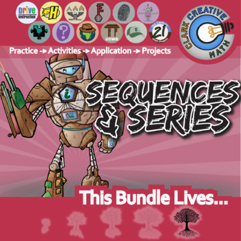 Preview of Sequence & Series Unit Bundle -- Pre-Calculus - Distance Learning Compatible