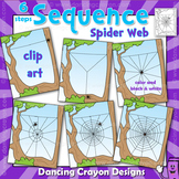 Sequence Cards and Clip Art: Spider Spinning a Web
