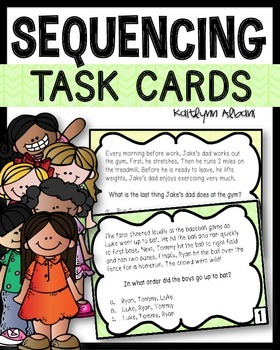 Preview of Sequence Task Cards for Reading Comprehension