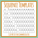 Sequence Templates - 1- 12 - Put Things In Order Numbered Layouts Clip Art