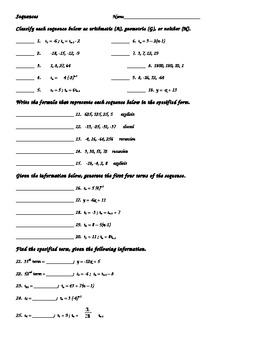 Preview of Sequence Test