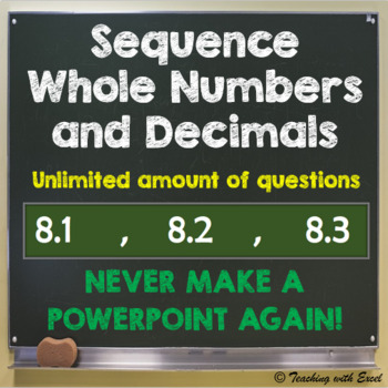 Preview of Sequence Whole Numbers and Decimals