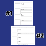 Sequence Writing Paper Stories with Picture First Next The