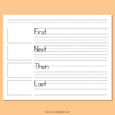 Sequence Writing Paper Stories with Picture First Next The