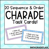 Sequence and Order Charades  Text Structure Task Card Game