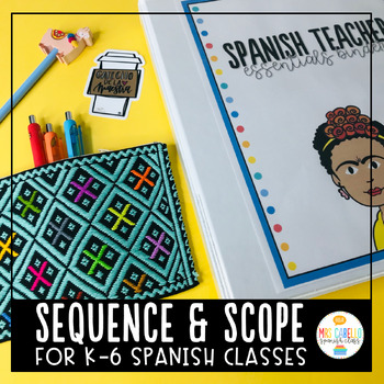 Preview of Sequence and Scope for K-6 Spanish Teachers