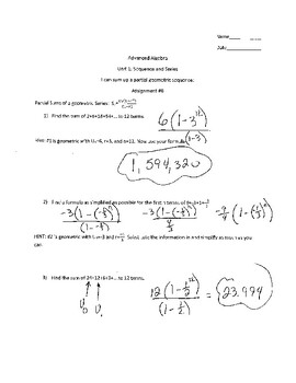 Preview of Sequence and Series Assignment #8 Solutions