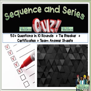 Preview of Sequence and Series Math Quiz